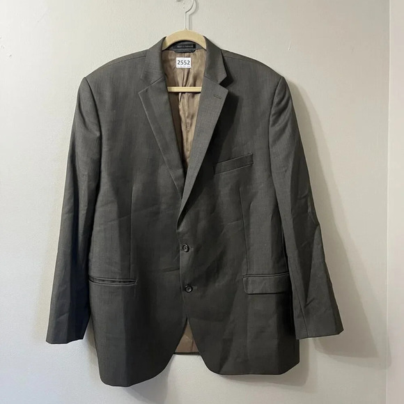 Lauren Ralph Lauren Men 52 Gray Brown Blazer Single Breasted Notch Lapel Pocket - Picture 4 of 10